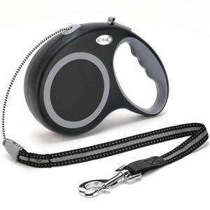 lot 6412 image: Retractable Dog Leash, 30 FT Dog Walking Leash for Small Medium Large Dogs up to 110 lbs, Heavy Duty No Tangle, Black