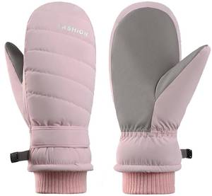 lot 6442 image: NociHah Winter-Ski-Gloves Men-Women Water-Resistant Thickened Velvet Warm-Mittens Windproof Snow-Mitts for Adult size M