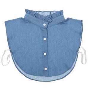 lot 6478 image: Zelphvt 1Pcs Denim Detachable Collar Shirt Faux Dickey Half Shirt Blouse Denim False Collar for Women Fake Detachable Dickey Detachables Dickeys Collars for Women Under Blouse size 40