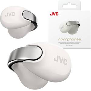 lot 8304 image: JVC Nearphones Open Ear True Wireless Headphones - Open Ear Earbuds - Bluetooth 5.3-24H Playback - IPX4 Water Resistant - Built-in Mic - Awareness and Comfort - Ear Clip Earbuds - HANP1T