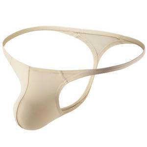 lot 8319 image: DKEGIFF Menfts G String T Back Thong Sexy Underwear Low Rise Bikini Beige Size Small