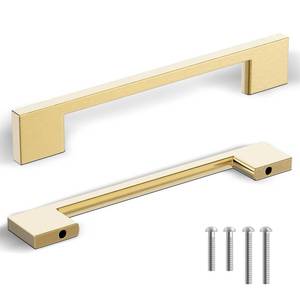 lot 8327 image: Southern Hills 3Pack Gold Cabinet Pulls 5 Inch128 mm - Heavy-Duty Premium Brushed Gold Cabinet Handles and Drawer Handles, Modern Design Kitchen Pulls Hardware