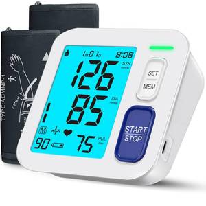 lot 11502 image: Blood Pressure Monitors for Home Use, 9-17ftft and 13-21ftft Extra Large Blood Pressure Cuff Upper Arm, Oversized Operation Button andLarge Backlit LCD, Automatic BP Machine with USB Cable and 4 AAA Batteries