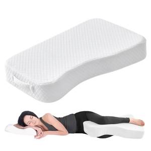 lot 11530 image: Livemy Leg Pillow for Side Sleepers, Memory Foam Knee Pillow for Side Sleeping, Leg Elevation Pillow for HipBackSciatica Pain Relief Helps Spine Alignment -15inx25in (4 INCHES) (White, M)