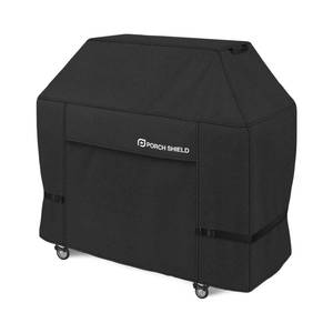 lot 11547 image: Porch Shield 62W x 24D x 48H inch Premium Gas Grill Cover Up to 60 inch, Waterproof and Fade Resistant 600D BBQ Covers for Weber, Brinkmann, Char-Broil and More, Black