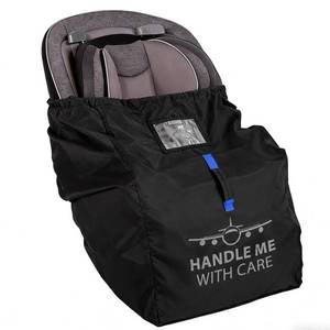 lot 11554 image: Car Seat Travel Bag for Airplane � Gate Check Bag with Padded Backpack Straps, Durable and Water-Resistant Carrier Case, Fits Most Car Seats, Black