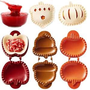 lot 12107 image: Dough Presser PocketMini Pie Molds,One-Handed Cookie Maker, 3 Shape Christmas Handmade Pie Molds. (Autumn hand-dispatched)