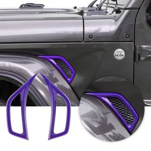 lot 12118 image: Voodonala for Jeep JL Side Air Conditioning Vent Outlet Decoration Trim for 2018-2026 Jeep Wrangler JL JLU Gladiator JT Trunk 4xe, ABS Purple