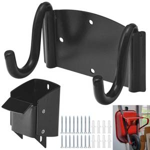 lot 12135 image: Huthbrother Wheelbarrow Storage BracketHook -90 lbs Capacity, with Top Lift Latch for Most Wheelbarrows and Heavy Construction Types, Maximize Space in Garden, Shed or Workshop