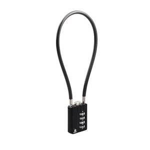 lot 12164 image: RESET-201 4 Digit Combination Padlock, 12 in 5mm Flexible Cable, 1 Pack