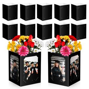 lot 12206 image: ysmile 12 Pack 2026 Graduation Table Centerpieces for 7in Photo Display  Congrats Grad Party Favor Decorations and Picture Props Box - Black