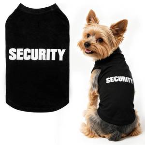 lot 12211 image: BINGPET Security Dog Shirts,Soft Cotton Puppy Tshirt,Breathable Lightweight Dog Costumes Tank Top Vest Machine Washable Stretchy for Small Medium Large Dogs Boy Girl (Used)