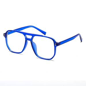 lot 12221 image: FEISEDY Blue Light Blocking Glasses Fake Nerd Clear Square Computer Lightweight Pilot Glasses Frame Oversized B2866