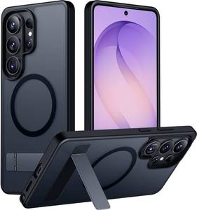 lot 12222 image: Temdan Magnetic for Samsung Galaxy S26 Ultra Case, Innovate StandMilitary Grade Drop ProtectionNon SlipTranslucent Matte Shockproof Phone Case for Galaxy S26 Ultra 2026 -Black