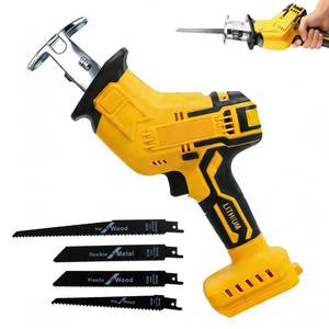 lot 12239 image: Cordless Reciprocating Saw for Dewalt 20V Max Battery, Power Recipro Saw, 0-3500 SPM Variable Speed, 4 Saw Blades Kit Cutting Tool for Wood Metal PVC (Battery Not Included) (Used No Attachments)