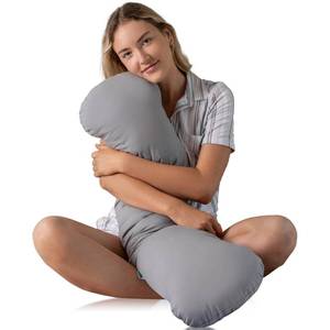 lot 13106 image: SleepCloud Weighted Body Pillow 6.5lbs - Weighted Pillow for Deeper Sleep (41in x 10in) - Cooling Body Pillows for Adults, Full Body Pillow for Sleeping, Side Sleeper Body Pillow with Cover