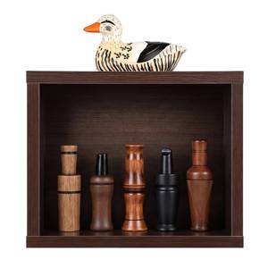 lot 13111 image: Qunclay Duck Call Display Case Rack Handcrafted Wooden Duck Call Box Storage Shelf Cabinet Display Stand for 5 Calls with Mallard Decoration for Hunting Enthusiast Collector Home Decoration