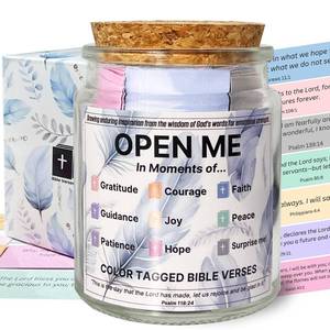 lot 14325 image: Bible Verse Jar, Christian Gifts for Women, Best Friend Birthday Present for Women, Her, Sisters, Besties, Mom Gifts Graduation Gift, Prayer Hope Jar (Gift Package 2)