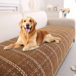 lot 14336 image: Akpgq Waterproof Couch Cover for Dogs Washable,Chenille Pet Couch Covers for Sofa,Non-Slip Couch Covers for 3 Cushion Couch Sofa Pet Friendly (Brown, 36x622pc)