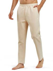 lot 14372 image: NORTHYARD Menfts Yoga Casual Sweatpants Cotton Athletic Lounge Pants Open Bottom Loose Exercise Straight Leg Pant with Pockets LIGHTKHAKI XL 2-Pack