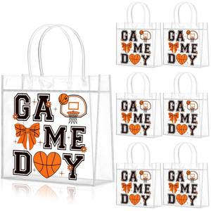 lot 14378 image: Wesnoy 20 Pcs Cute Basketball Party Favor Basketball Goodie Gifts Bags with Handles Reusable Sport Themed Treat Bags for Candy Birthday Party Supplies 8 x 8 x 3.15ftft