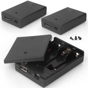 lot 14381 image: VWEICYY 3 PCS 3 AA Battery Holder with USB Port,4.5V Battery Holder Case