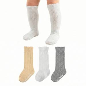 lot 14397 image: Dioxay Toddler Girls Knee High Socks Soft Cotton Ruffle Long Tube Socks For Preemie Infant Newborn Toddler (US, Age, 6 Months, 12 Months, white)