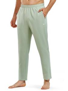 lot 14433 image: NORTHYARD Menfts Yoga Casual Sweatpants Cotton Athletic Lounge Pants Open Bottom Loose Exercise Straight Leg Pant with Pockets LODENFROST XL