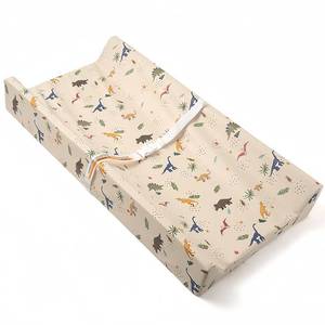 lot 19051 image: Baby Changing Pad Diaper Changing Pads for Babies Non-Slip Wipeable Changing Mat for Dresser and Table PU Cover with Cute Animal Patterns (Sandy Dino)