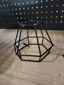 lot 19072 image: Black Metal Wire Cage Light Decor Set of 6