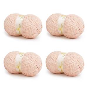 lot 19113 image: BATELO Super Bulky Yarn for Crocheting, 4 Large Skein(Each 10.5oz300g, 220yds201m) for Baby BlanketAmigurumiHome Decor(Pastel Pink)