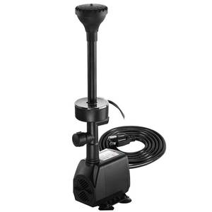lot 19123 image: COODIA 730GPH Submersible Pump Fountain with RGB Color Changing Ring Water Patterns Decoration Garden Pond Landscape 2800LH, 110V55W