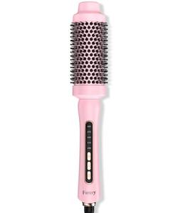 lot 20332 image: Farery 1.75 Inch Thermal Brush, Heated Round Brush for Blowout Look on Medium Length Hair, Ceramic Barrel Styling Brush, 5 Heat Settings, Anti-Scald Cool Tip, Auto Shut-Off, Dual Voltage Travel, Pink (Used)