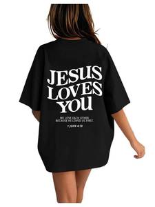 lot 20341 image: RoseSeek Girlfts Bow Leopard Graphic Tees Short Sleeve Preppy Summer T Shirt Aesthetic Baggy Tops White Letter Black 10Y