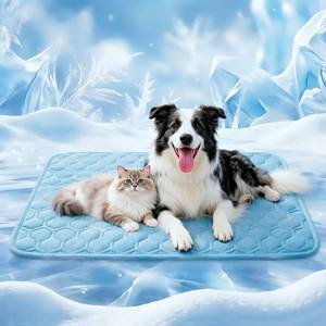 lot 20342 image: Cooling Mat for Dogs, Q-Max0.5 Washable Dog Cooling Mat, Portable Kennel Cooling Pet Pad for Summer, Non-Slip and Non-Toxic Arc-Chills Dog Bed Mat and Crate Pad for Extra Large Dog