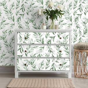 lot 20343 image: Beautyhero Peel and Stick Wallpaper 17.7 x314.9 Inch Olive Green Leaf Wallpaper Floral Contact Paper Bathroom Vinyl Removable Modern Farmhouse Sage Green Wall Paper Self Adhesive Neutral