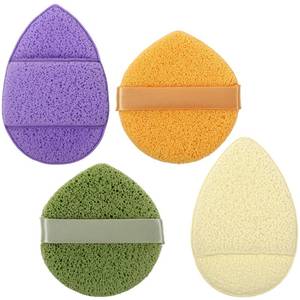 lot 20370 image: 4 Pack Facial Sponge, Reusable Face Sponges 2 Styles Daily Cleansing Face Scrubber Sponge for Deep Cleanse Remover Exfoliating and Dead Skin, Multicolor