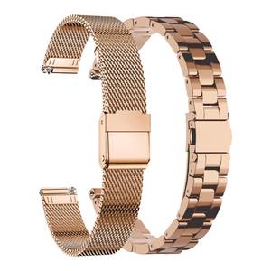 lot 20414 image: EANWireless Compatible for Garmin Lily 2 Watch Band, 14mm Metal Classic Stainless Steel  Metal Mesh Women Replacement Accessory Compatible for Garmin Lily2 Bands