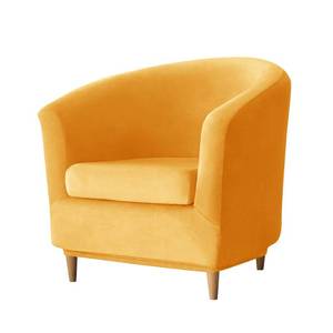 lot 20415 image: OBCREAT Club Chair Slipcovers, Stretch Armchair Covers Soft Velvet Tub Chair Cover 2 Pieces Sofa Covers Arm Chair Couch Cover Furniture Protector (Gold), YP20VECARM