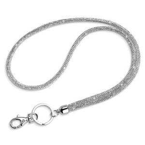 lot 20420 image: Artscope ID Card Holder Lanyard, 34.8ftft All Around Bling Crystal Neck Strap Lanyard Womenfts Chain Badge Holder Necklace (Rainbow)
