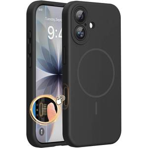 lot 20450 image: Miracase Magnetic for iPhone 17 Case, Compatible with MagSafe, Integrated Silicone Camera Control Cover, Shockproof Drop Protection Phone Case for 17,Black