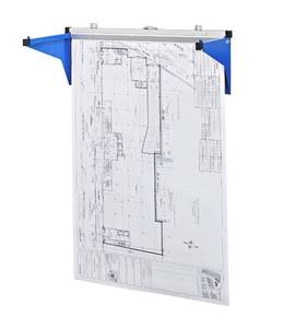 lot 20490 image: Adir Blueprint Wall Rack - Blueprint Plans Organizer and Construction Plan Holder - Poster Display and Map Rack for Office and Home (Without Blueprint Clamps)