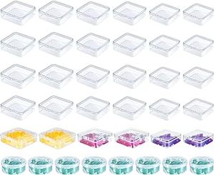 lot 1012 image: Taiyin 32-Piece Clear Game Token Containers with Lids