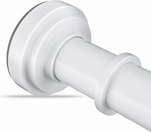 lot 19125 image: White Tension Shower Rod 36-84 Inch