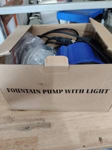 lot 1074 image: Fountain Pump with Light Kit