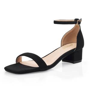 lot 1076 image: GENSHUO Low-chunk Heel Pump Sandals, Open toe 2 inches Block Chunky Dressy Ankle Strap Strappy Shoes for Women, Work Office Wedding Dates Party Dance US 5.5