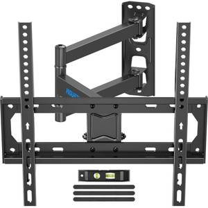 lot 1090 image: MOUNTUP Full Motion TV Wall Mount for 26-55 Inch TVs, Corner Wall Mount Single Articulating Arm TV Bracket Up to 77lbs, Max VESA 400x400mm, Supports Swivel, Tilt, Level Adjustment
