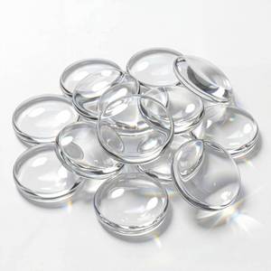 lot 2042 image: Eunenete 10 Pieces 50mm Round Clear Glass Dome Cabochons, Non-Calibrated Round for Jewelry Making,Photo Cameo Pendants, Necklaces DIY Crafts