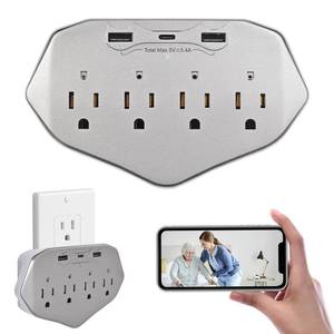 lot 2047 image: Lian.Ripple.Lian 1080P HD Wireless Wall Outlet Charger Security Camera with 45W Fast Charging Station USB-C & USB-A, Home Security Camera for Baby and Pet WiFi Enabled