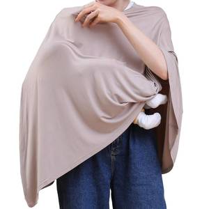 lot 2120 image: Seejoy Multi-use Nursing Cover for Breastfeeding, 360°Full Coverage Nursing Poncho, Rayon Soft & Breathable Breastfeeding Cover up (Smooth Rayon, Warm Taupe)
